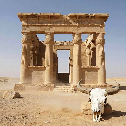 Sun-Scorched Desert Temple Ruins