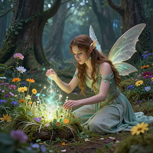 Halfblood Healer in Magical Forest