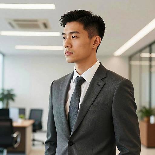 Modern Male Executive Comb Over