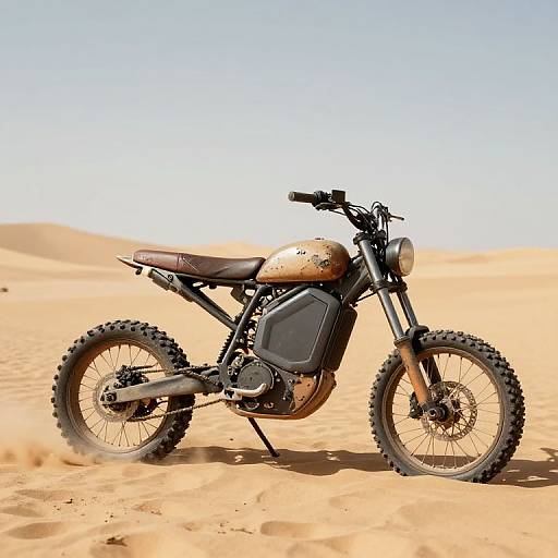 Post-Apocalyptic Electric Scrap Motorcycle