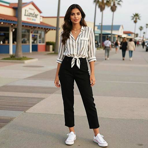 Chic Woman at Huntington Boardwalk