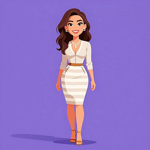 Stylish Business Casual Woman Illustration