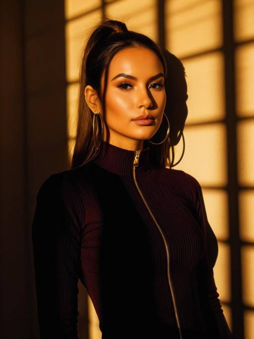 Woman in Burgundy Ribbed Bodycon Dress