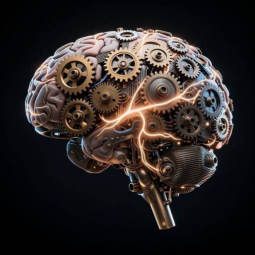 Steampunk Cybernetic Mechanical Brain