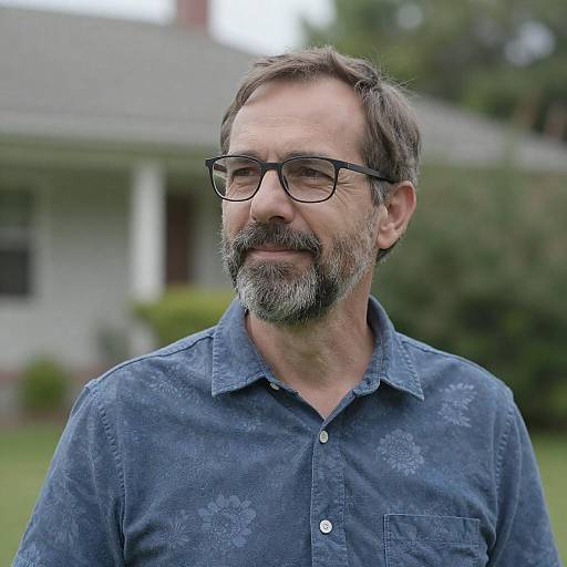 Middle-Aged Man in Nature Portrait