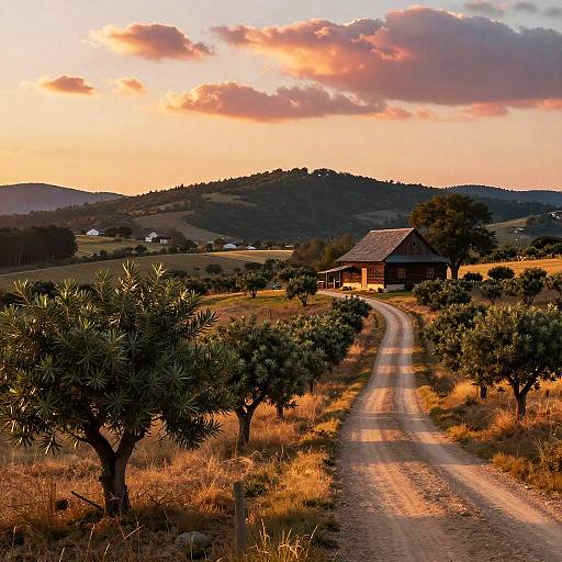 Sunset Laureles Countryside Landscape