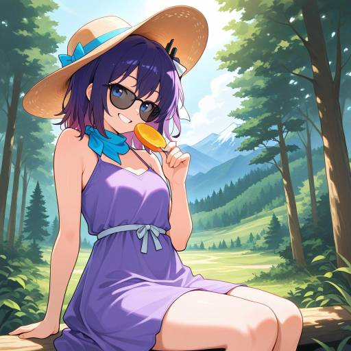 Cheerful Solo Adventure in Nature