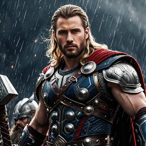 Chris Evans as Thor in Viking Armor