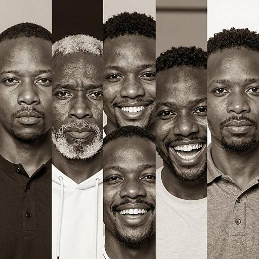 Six Black Men in Sepia Portraits