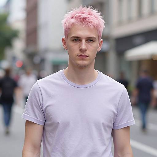 Pastel Hair European Street Portrait