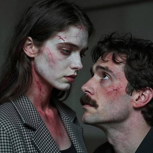 Intense Encounter with Painted Elegance