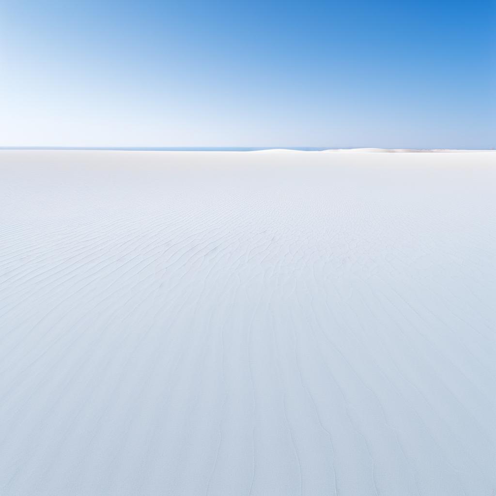 Surreal Sand Dune on Salt Flat Landscape