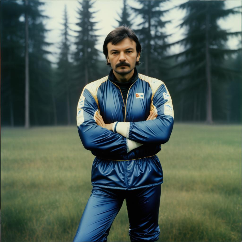 Polaroid Portrait of an Athletic Singer