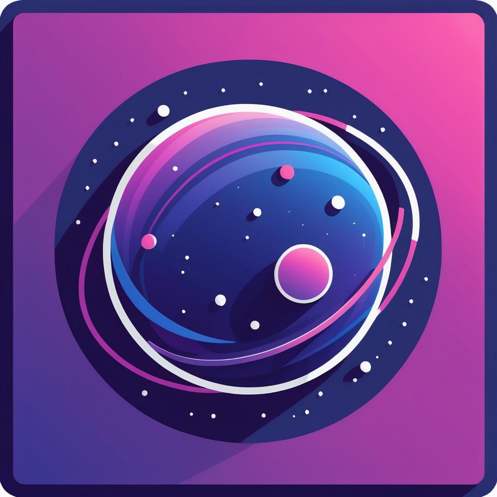 Minimalistic Flat Doodle Planet Icon