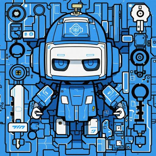 Illustration of <key> (robot) (blue archive), blue archive in the style of Koruri