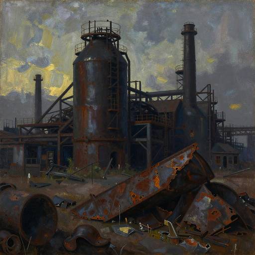 Expressionist Rusted Factory Ruins