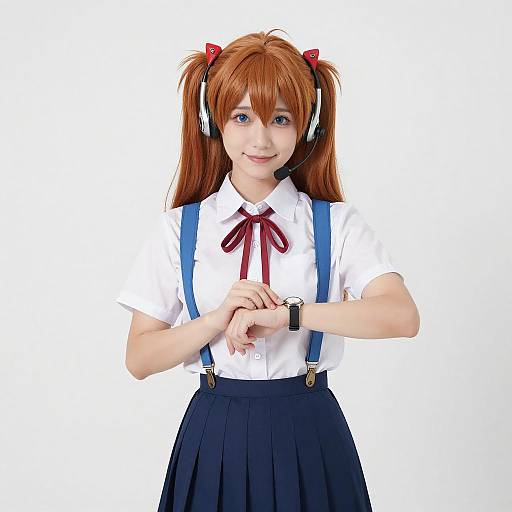 Asuka Langley in School Uniform