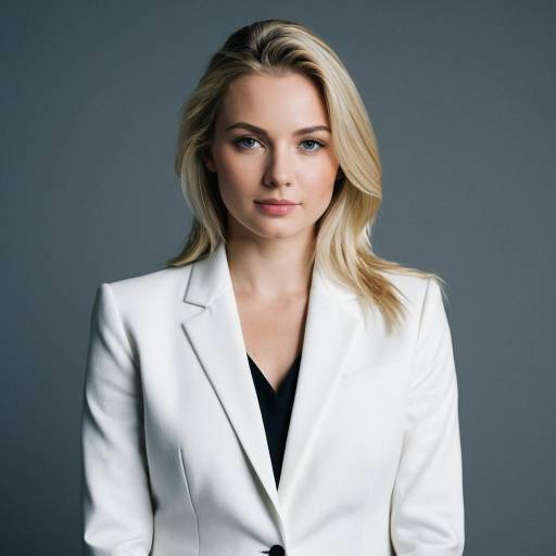 Professional Woman in White Pantsuit