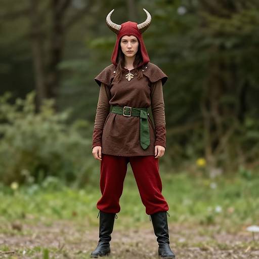 Medieval Female with Horned Hat