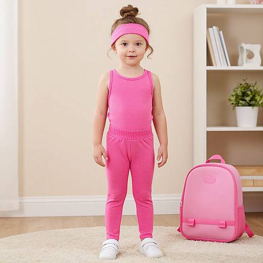 Toddler Girl in Workout Costume