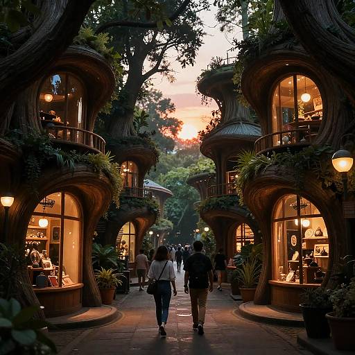 Dusk Biophilic Market Noir Walk