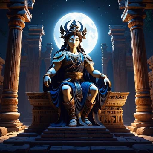 Forgotten Deity in Ancient Moonlit Ruins Forgotten Deity in Ancient Moonlit Ruins