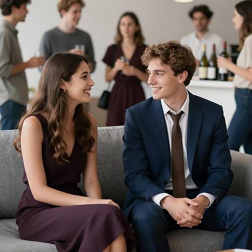 Joyful Social Gathering in Modern Setting