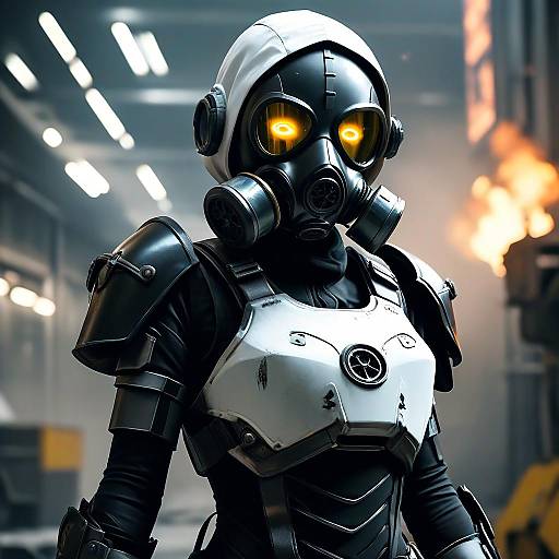 Futuristic One-Eyed Assassin Girl