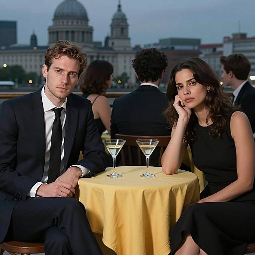 Evening Reflection in Urban Elegance