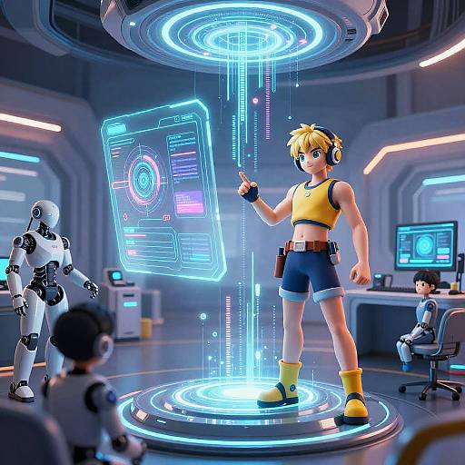 High-Tech AI Hero Creation Lab