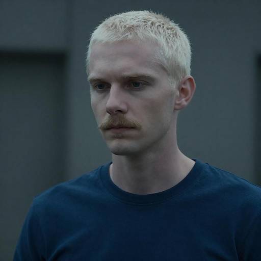 Pale Man in Blue-Tinted Photo