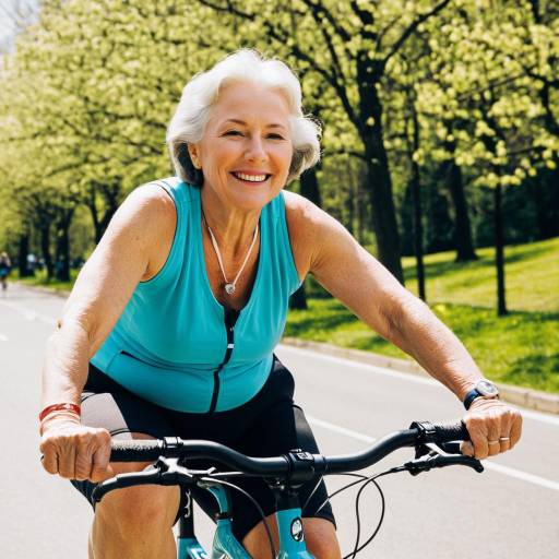 Active Senior Woman Cycling Outdoors