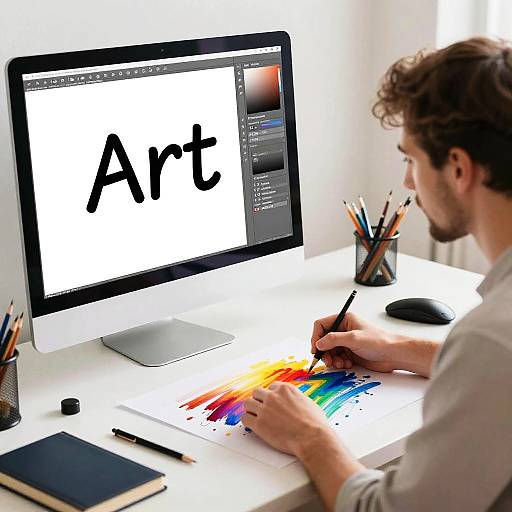 AI Text-to-Art Creation Process