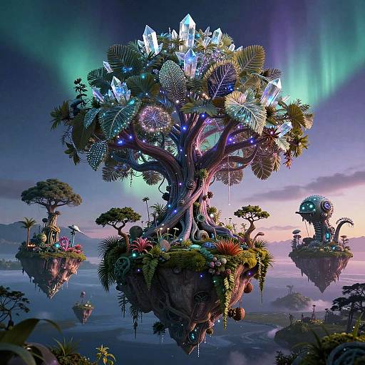 Crystalline Archipelago of Techno-Ecosystems