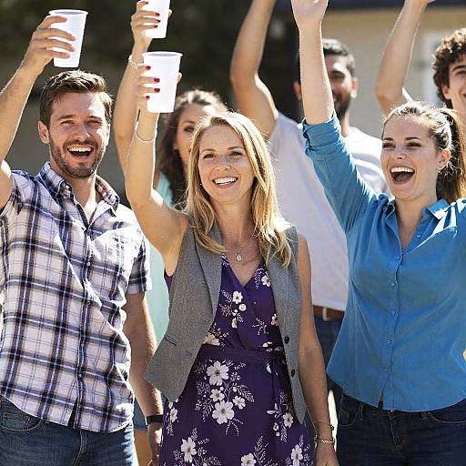 Joyful Outdoor Celebration with Friends