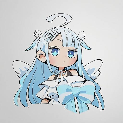 Illustration of Amatsuka uto, indie virtual youtuber in the style of Hounori