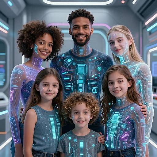 Futuristic AI Family Portrait