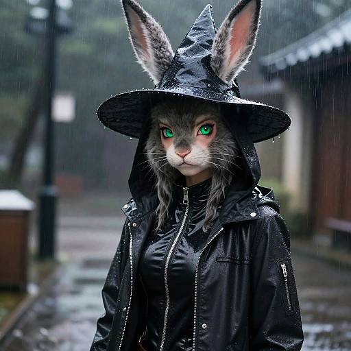 Photorealistic Furry Rabbit Girl