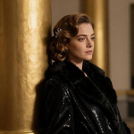 Elegant Woman in Luxurious Vintage Setting