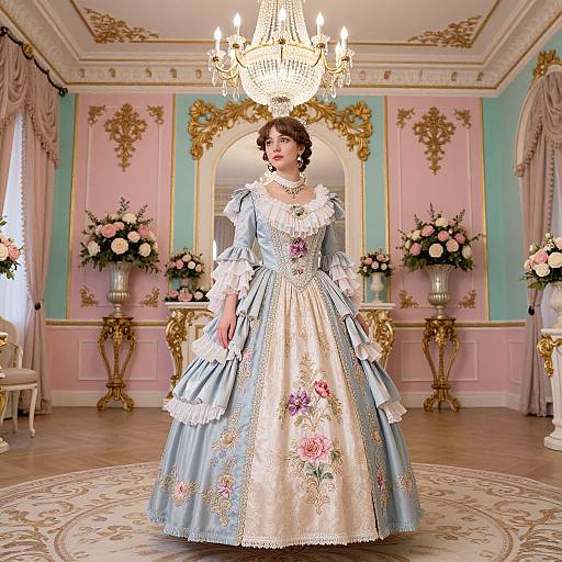 Victorian Elegance in Pastel Ballroom