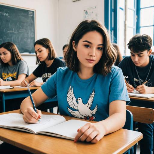 Young Woman Taking Notes in Classroom
