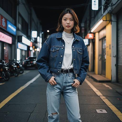 Chic Nighttime Tokyo Street Style Shoot