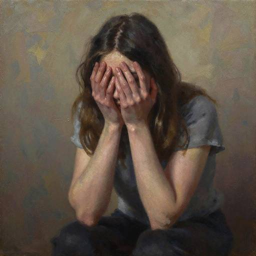 Expressive Oil Painting of Guilt