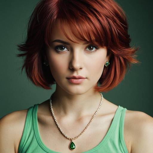 Realistic Woman with Stunning Wig and Jewelry