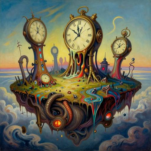 Surreal Biomechanical Floating Island