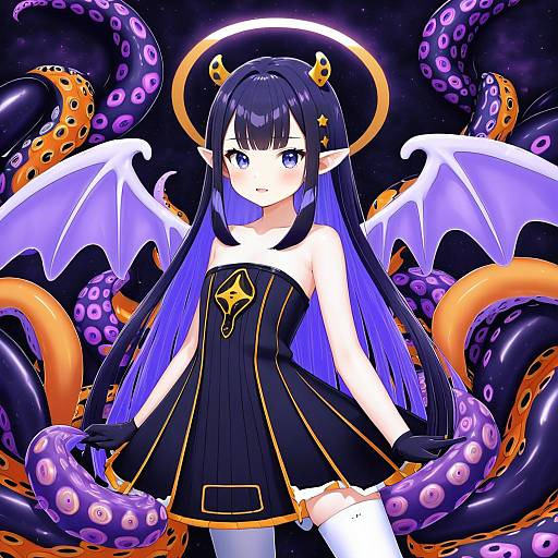 Illustration of Ao-chan (ninomae ina'nis), hololive in the style of Shirahane nao