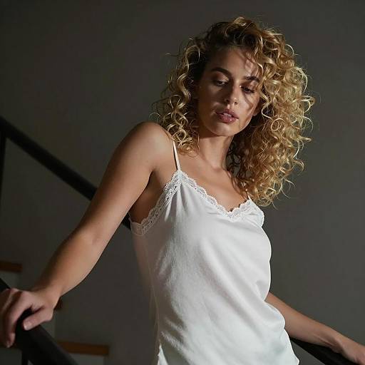 Candid Moment: Woman on Stairs