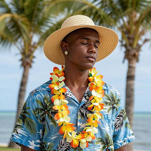 Tropical Male with Floral Costume