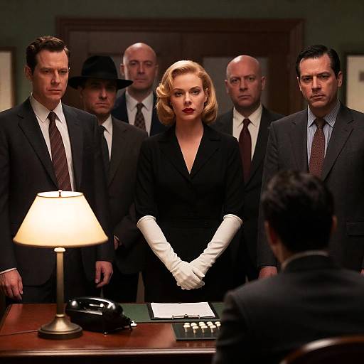 Classic Film Noir Office Scene