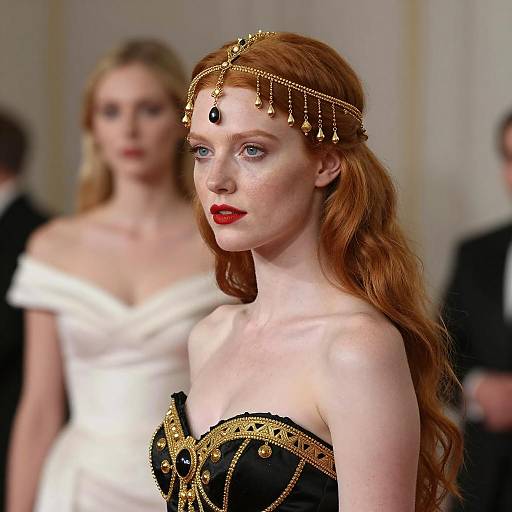 Elegant Portrait of Women Indoors